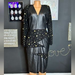 Vintage Dali Melame Leather Dress